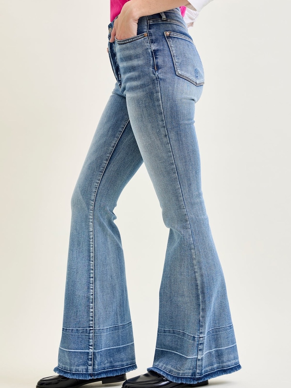 Judy Blue Charlotte Tummy Control Release Hem Flare size 28 - Picture 2 of 12